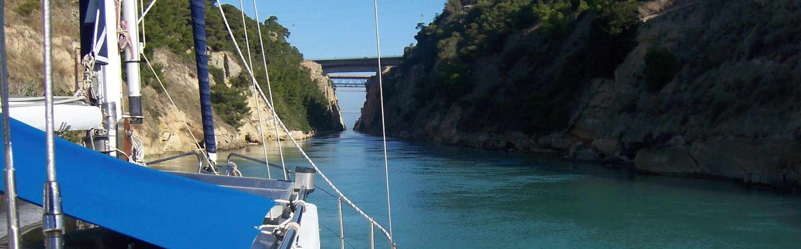 Entering the Corinth Canal during a delivery