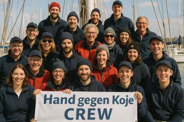 Hand-gegen-Koje-Crew beim Segeln